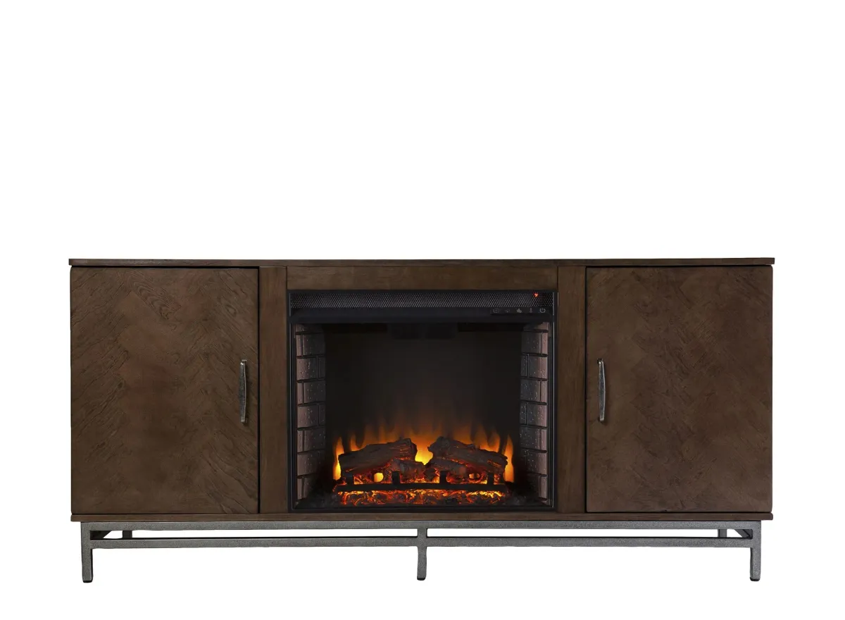 Georgia Fireplace Console in Brown by SEI Furniture