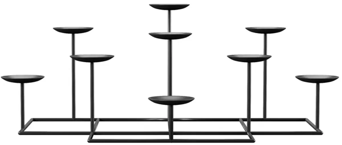 Newlyn Fireplace Candelabra in Black by SEI Furniture