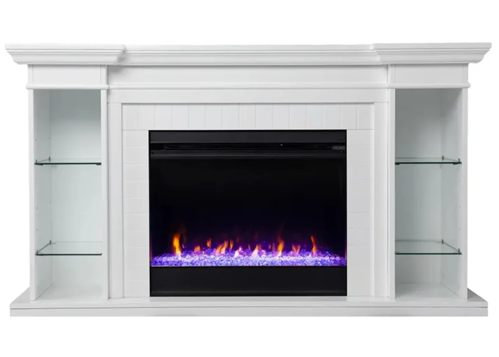 Longridge Color Changing Fireplace in White by SEI Furniture