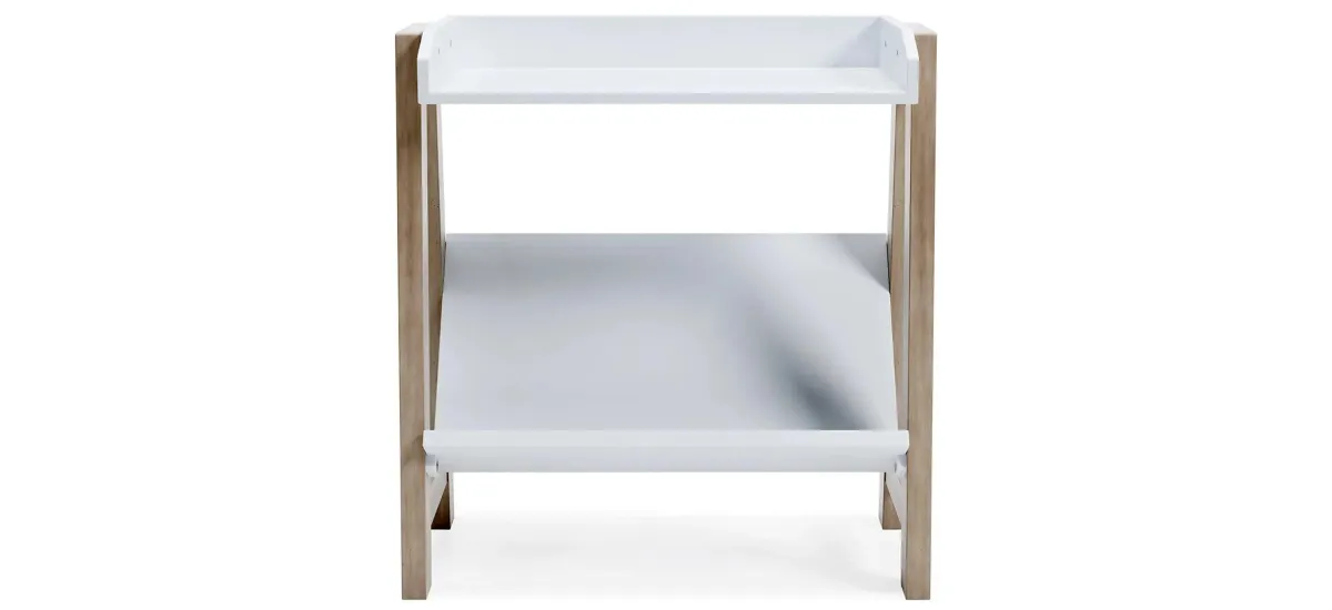 Blariden Small Bookcase in White/Tan by Ashley Express