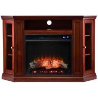 Oldham Touch Screen Media Fireplace in Brown by SEI Furniture