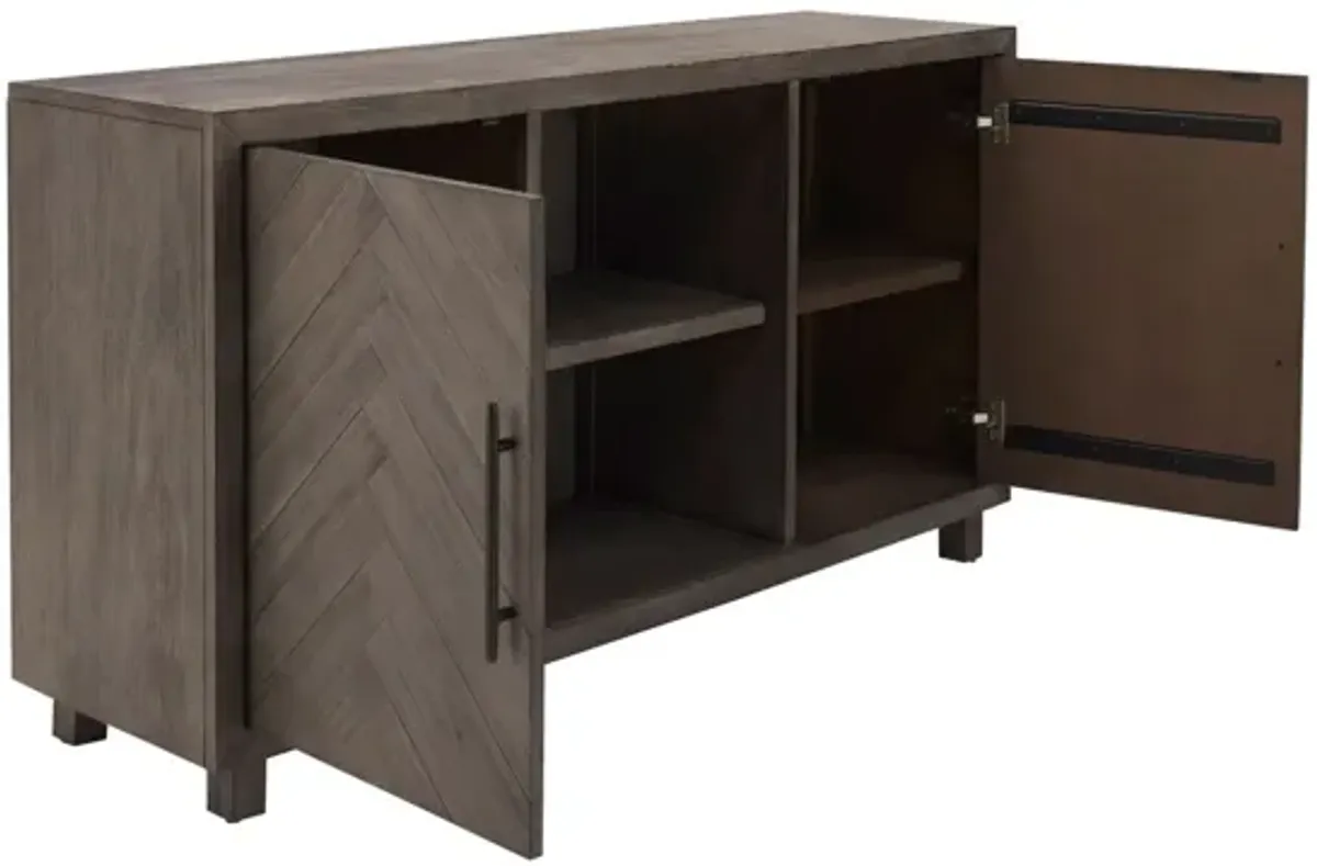 Medora 2 Door Console in Gray by Martin Furniture