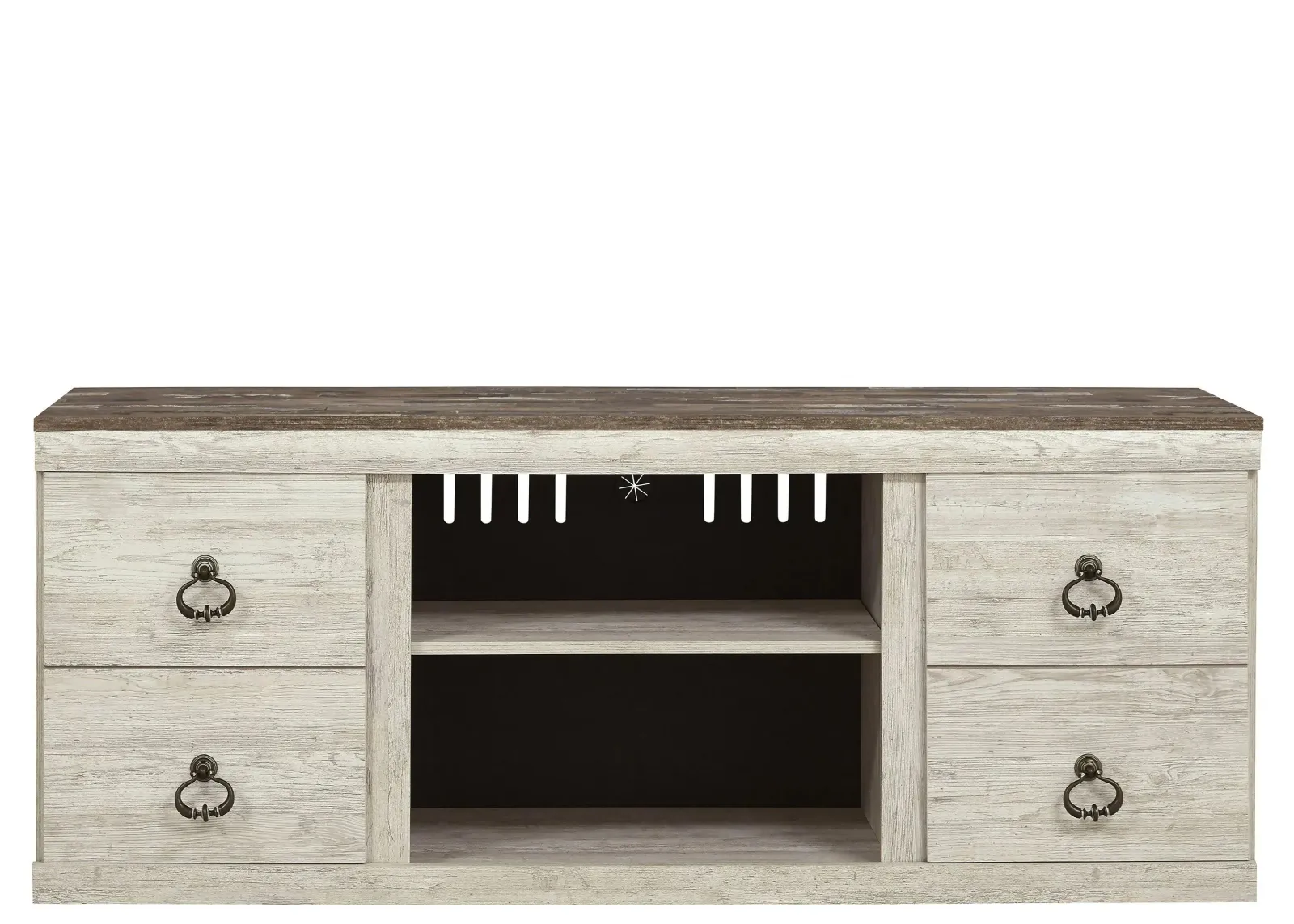 Willowton 60" TV Stand in Whitewash by Ashley Express