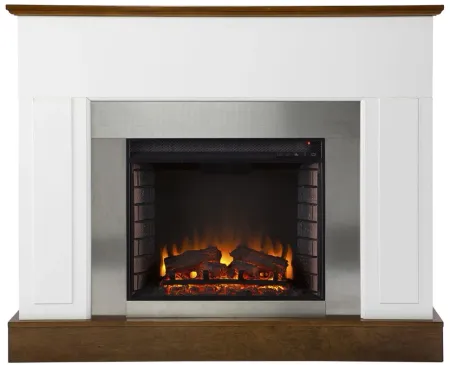 Heaney Fireplace in White by SEI Furniture