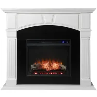 Birkenhead Touch Screen Fireplace in White by SEI Furniture