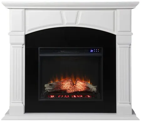 Birkenhead Touch Screen Fireplace in White by SEI Furniture
