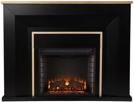 Connelly Fireplace in Black by SEI Furniture