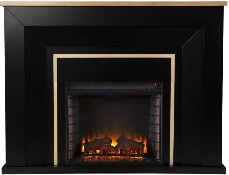 Connelly Fireplace in Black by SEI Furniture