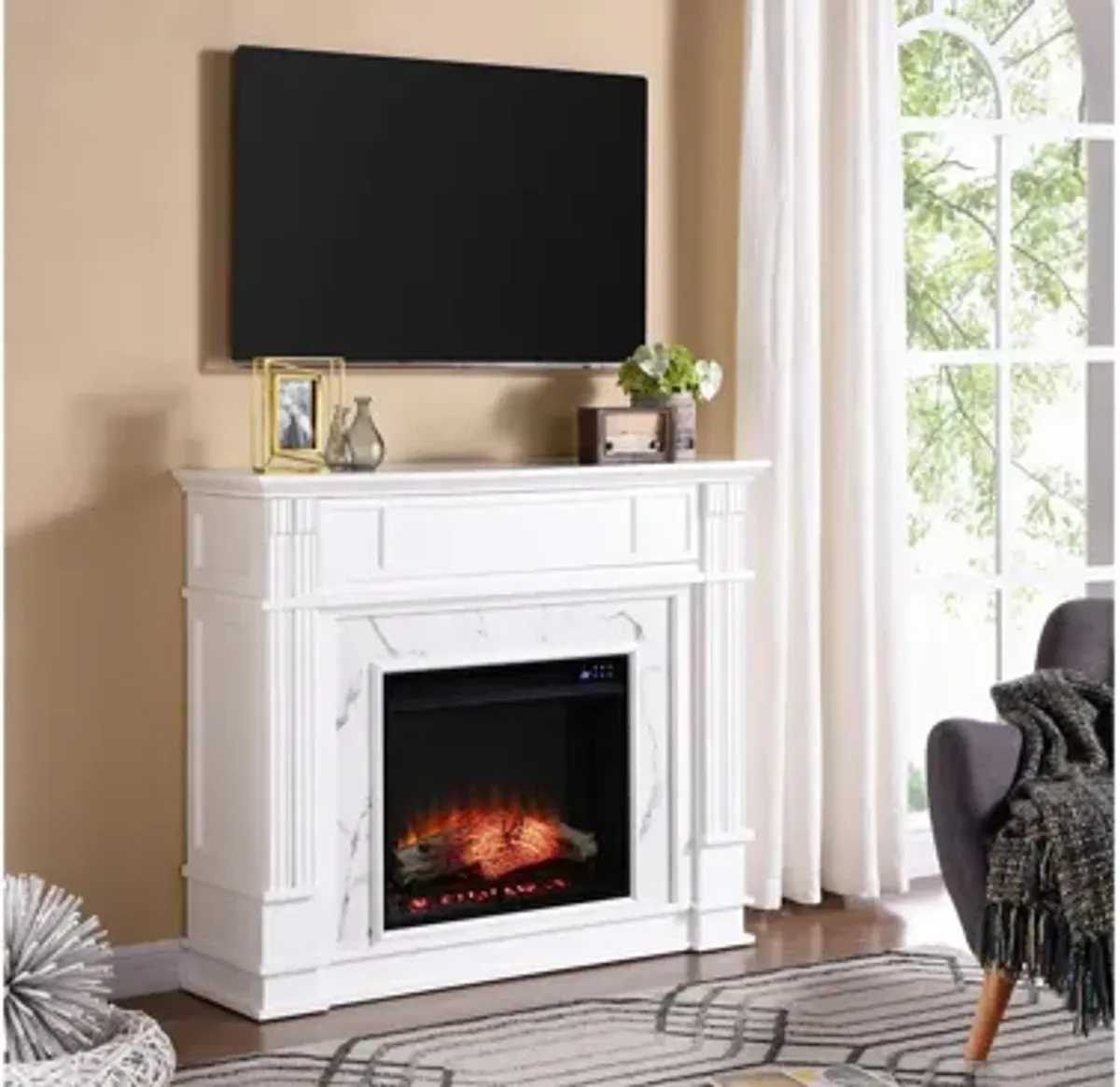 Caufield Touch Screen Media Fireplace