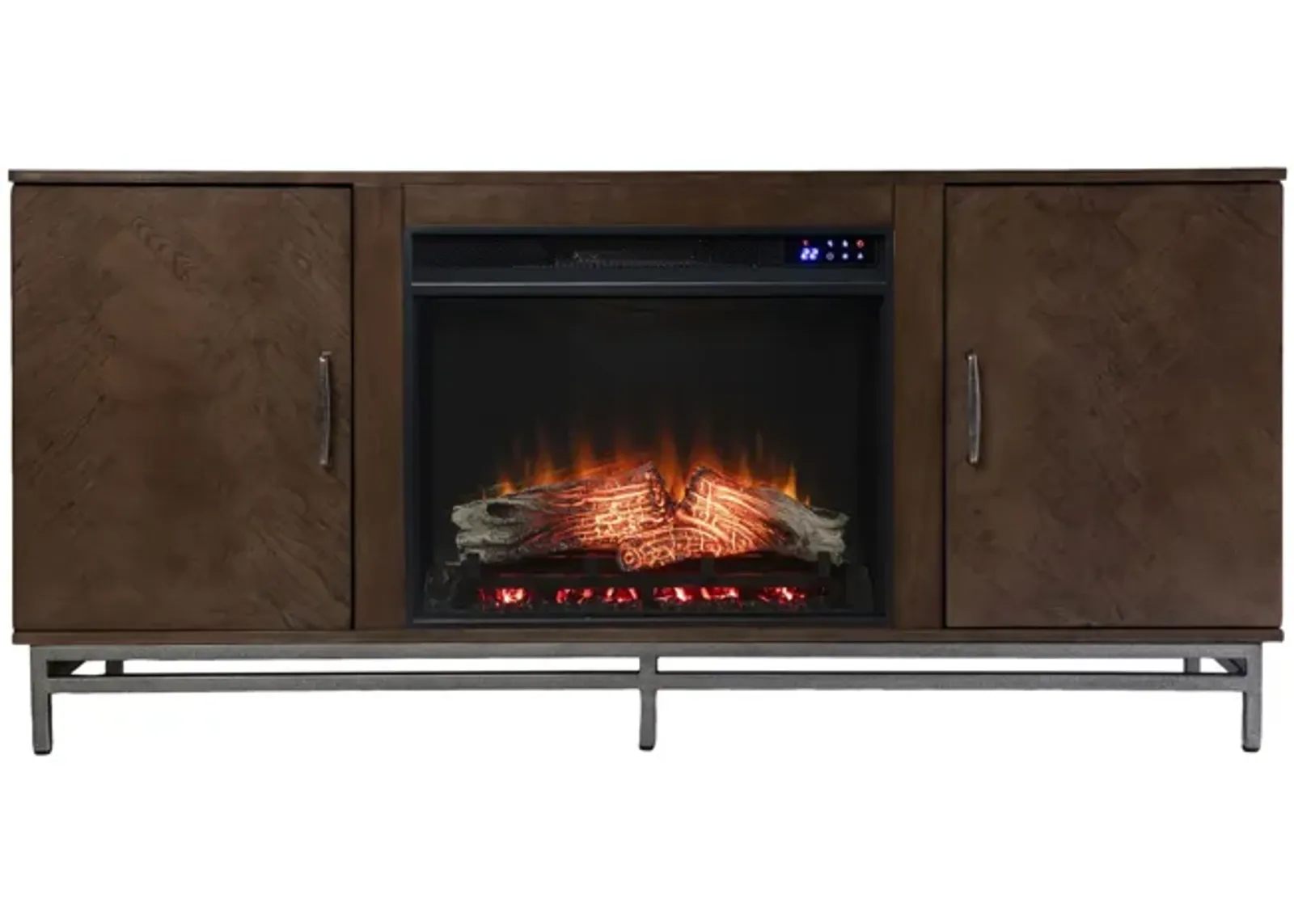 Georgia Touch Screen Media Fireplace in Brown by SEI Furniture