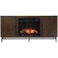 Georgia Touch Screen Media Fireplace in Brown by SEI Furniture