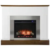 Heaney Touch Screen Fireplace in White by SEI Furniture