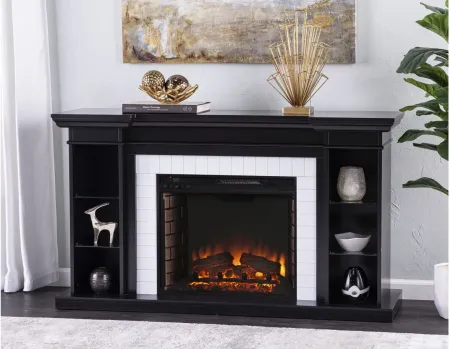 Longridge Fireplace in Black by SEI Furniture