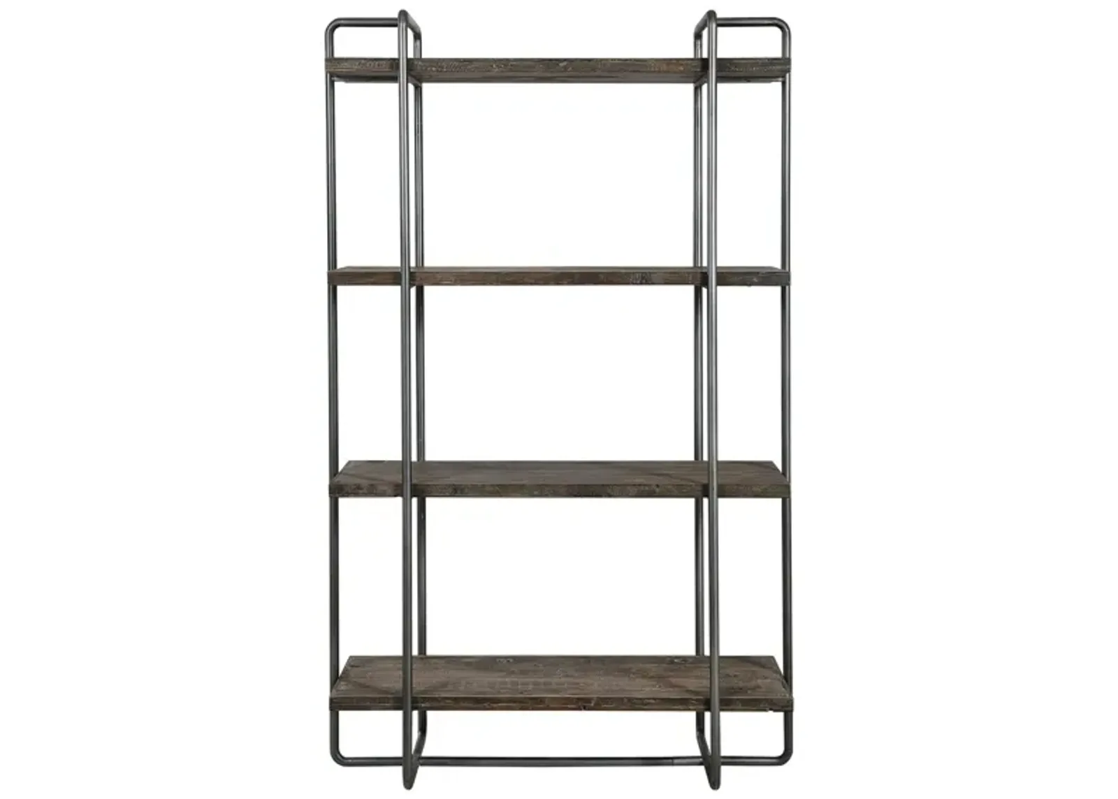 Stilo Etagere in Dark Brushed Pewter by Uttermost