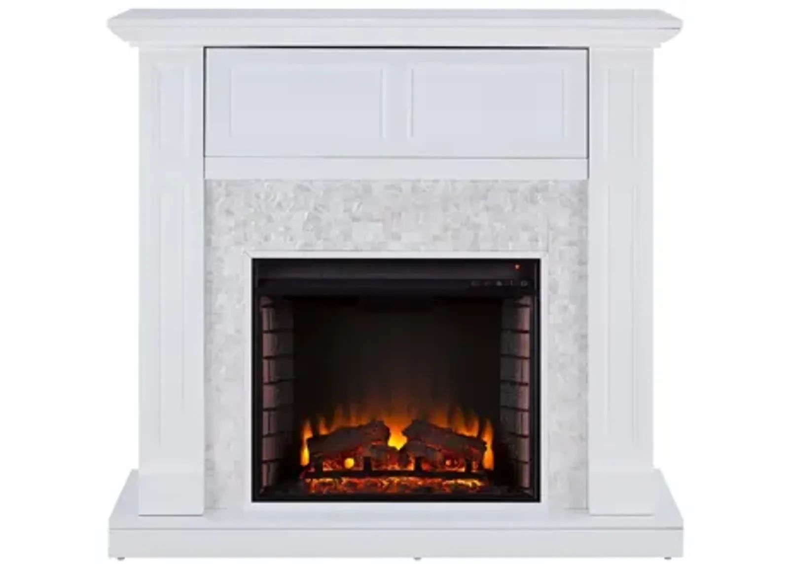 Newmarket Media Fireplace in White by SEI Furniture