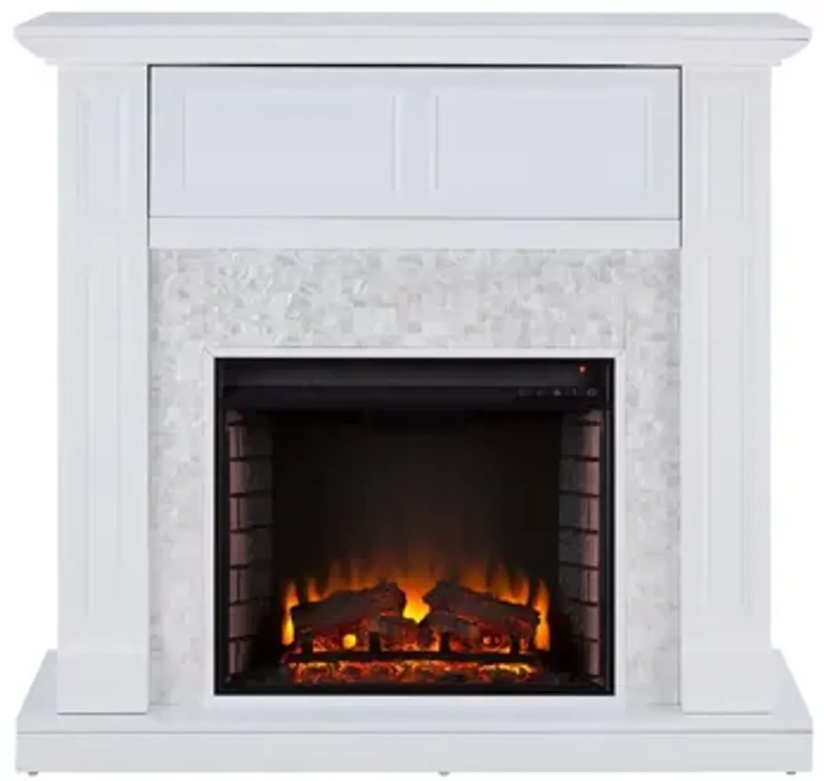 Newmarket Media Fireplace in White by SEI Furniture