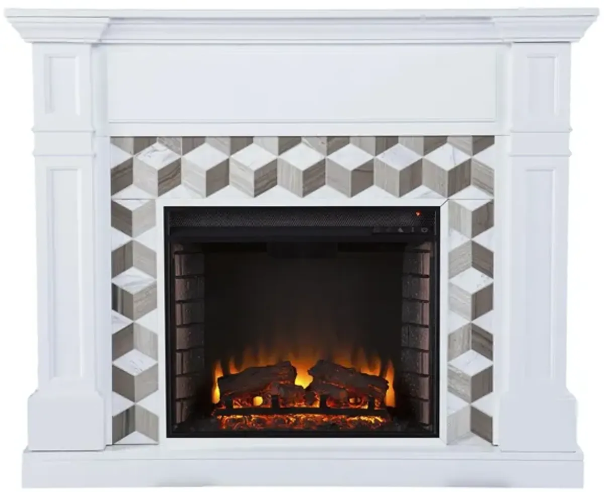 Enright Fireplace in White by SEI Furniture