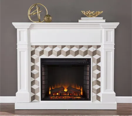 Enright Fireplace in White by SEI Furniture