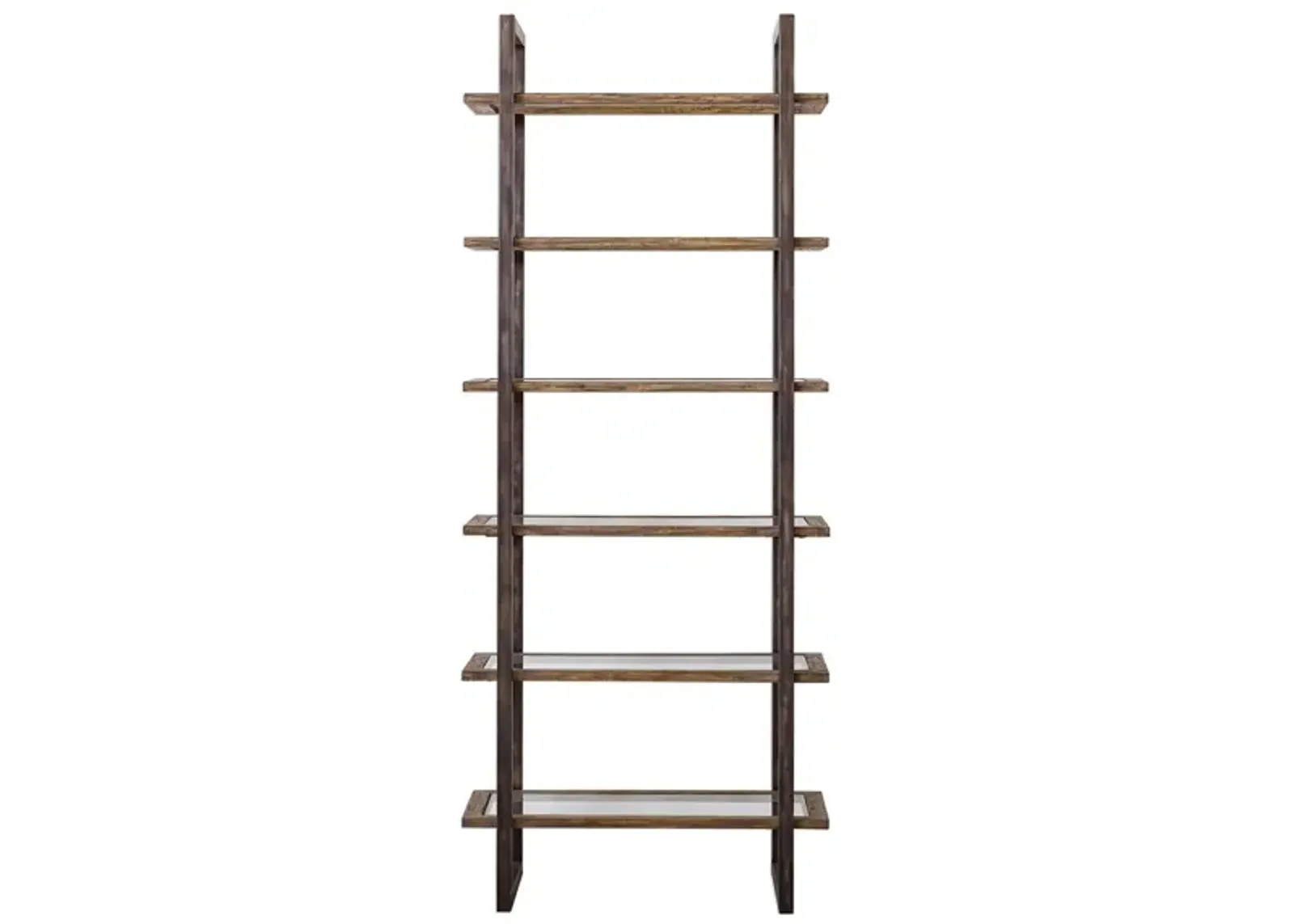 Olwyn Etagere in Aged Steel / Driftwod by Uttermost