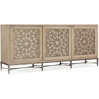 Melange 3-Door Entertainment Console in Pearl exterior finish by Hooker Furniture