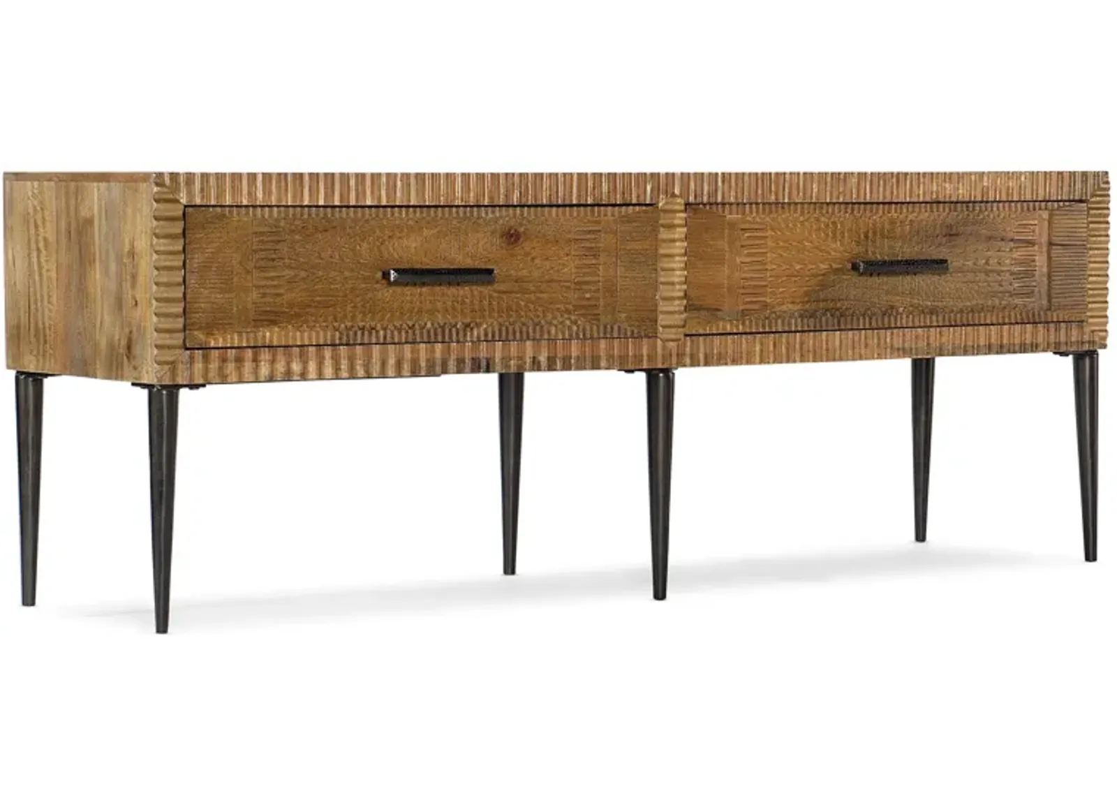 Commerce & Market 2-Drawer Entertainment Console in Medium natural wood finish by Hooker Furniture