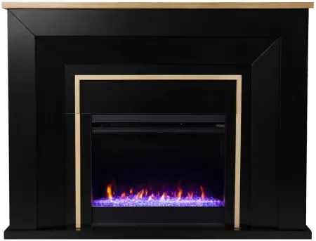 Connelly Color Changing Fireplace in Black by SEI Furniture