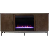 Georgia Color Changing Fireplace Console in Brown by SEI Furniture