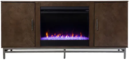 Georgia Color Changing Fireplace Console in Brown by SEI Furniture