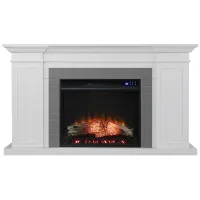 Northam Touch Screen Fireplace in White by SEI Furniture
