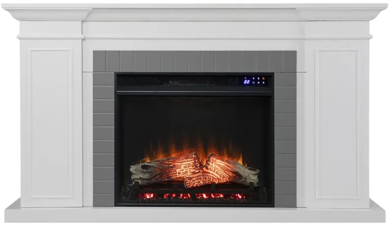 Northam Touch Screen Fireplace in White by SEI Furniture