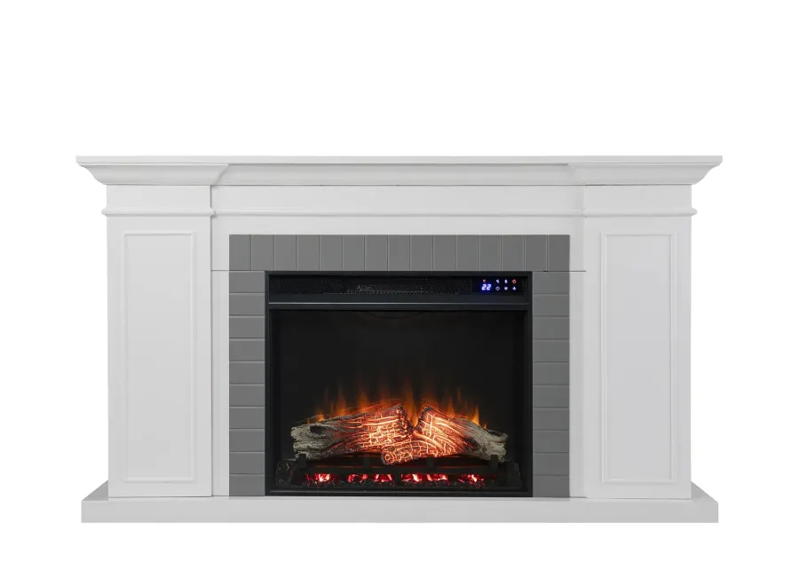 Northam Touch Screen Fireplace in White by SEI Furniture