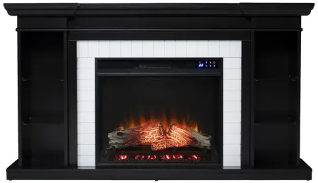 Longridge Touch Screen Fireplace in Black by SEI Furniture