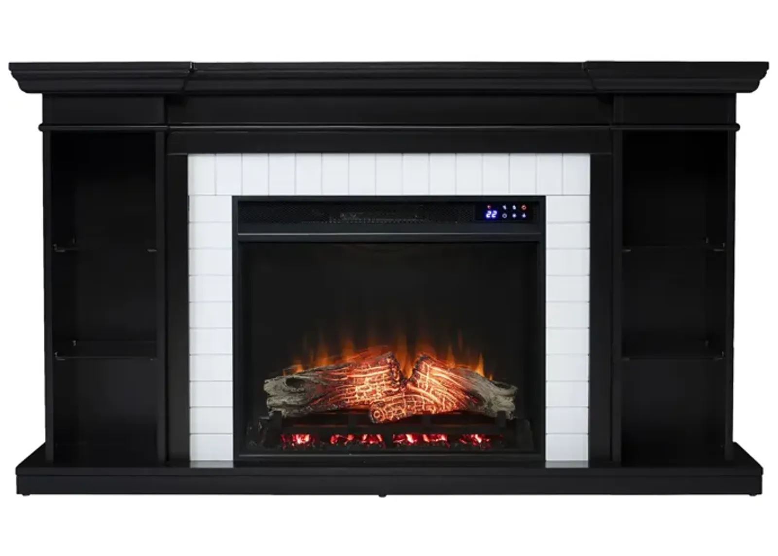 Longridge Touch Screen Fireplace in Black by SEI Furniture