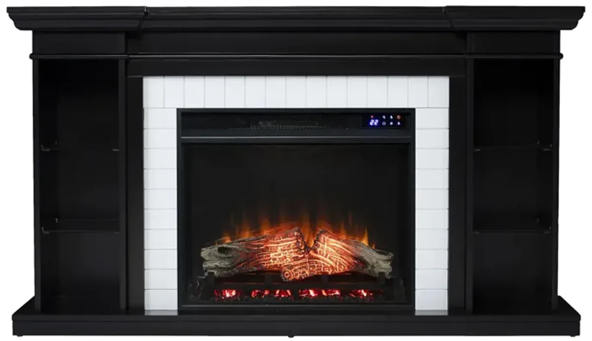 Longridge Touch Screen Fireplace in Black by SEI Furniture