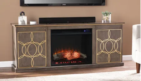 Purley Fireplace Console in Brown by SEI Furniture