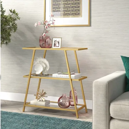 Luna 36" Tall Bookcase in Brass by Hudson & Canal