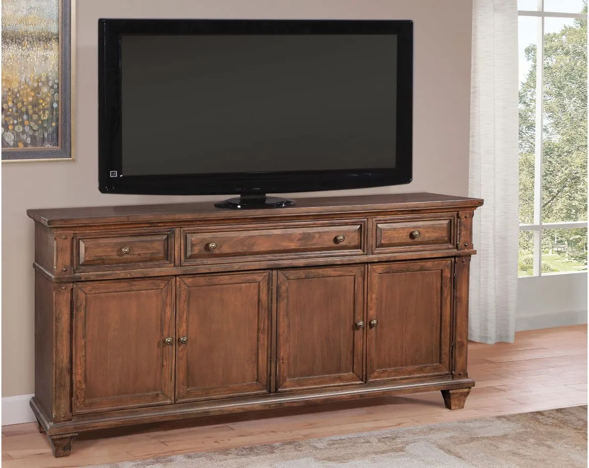 Sedona 72" TV Console in Cinnamon Cherry by American Woodcrafters