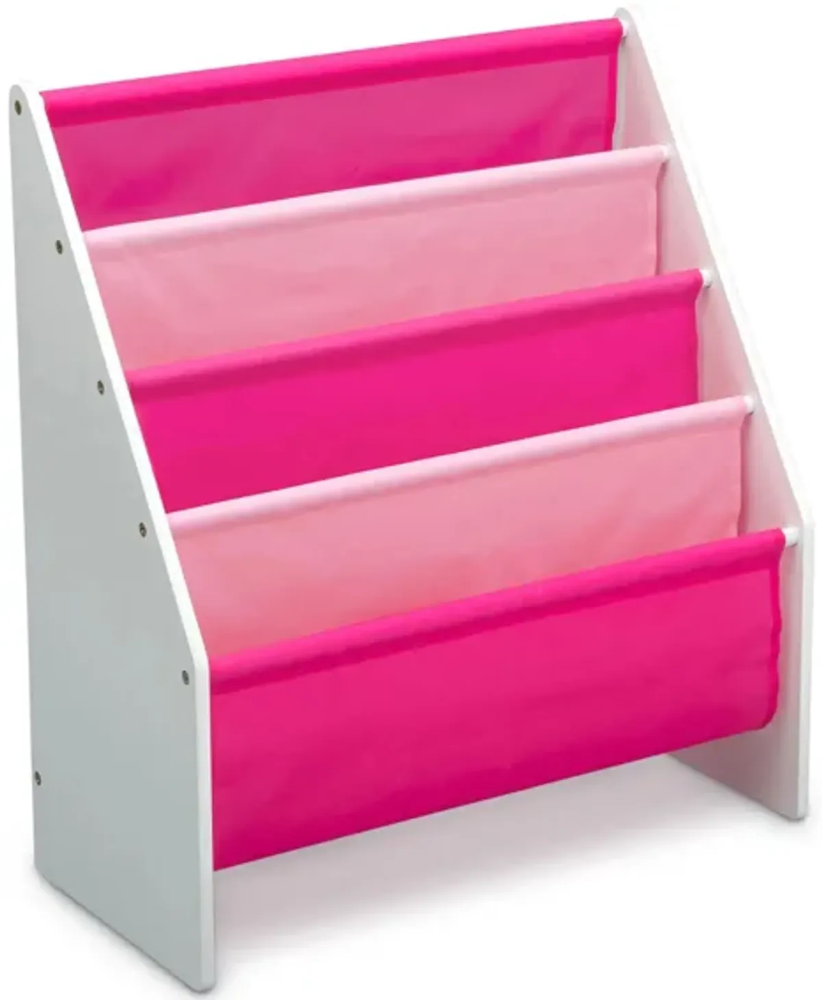 Sling Book Rack Bookshelf by Delta Children in White/Pink by Delta Children