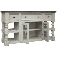 Stone 60" TV Console in White by International Furniture Direct