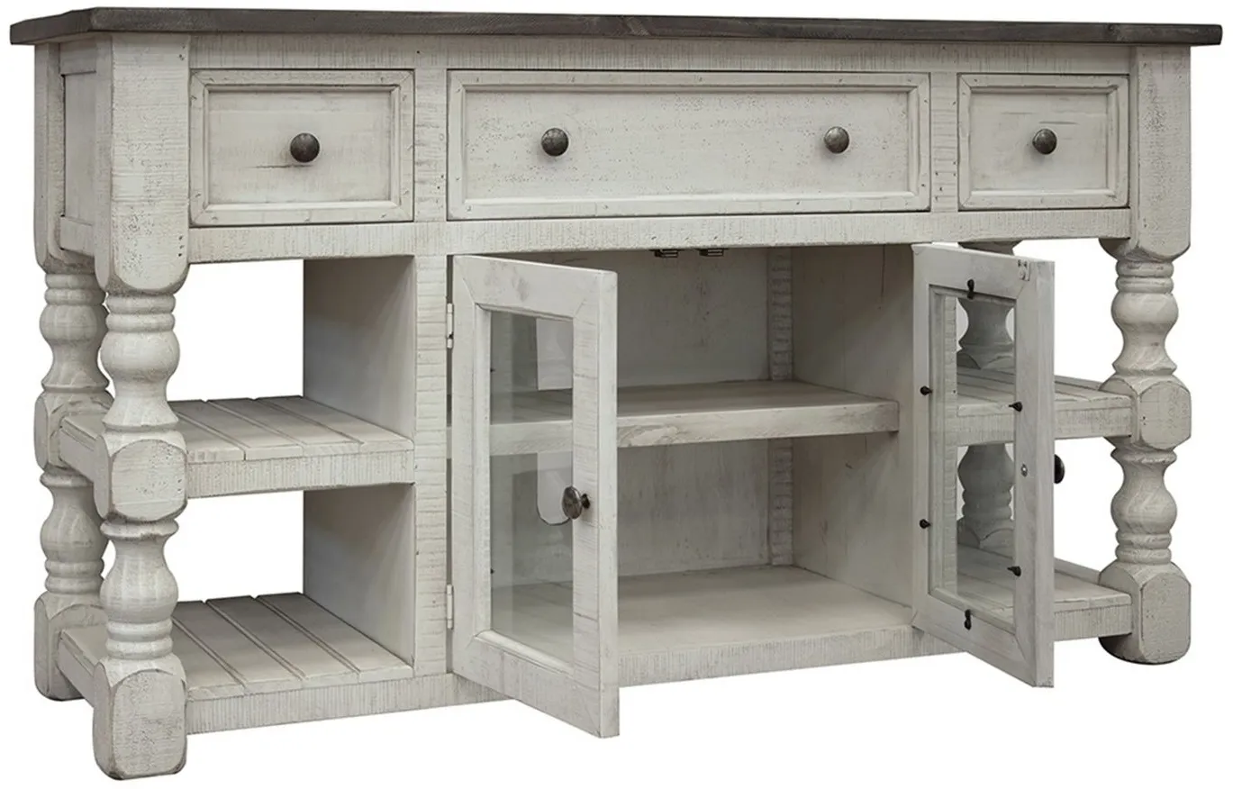 Stone 60" TV Console in White by International Furniture Direct
