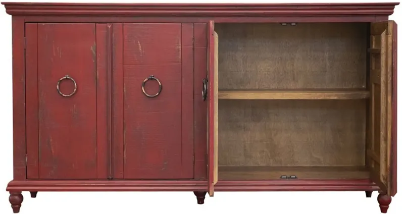 Capri Accent Console in Red by International Furniture Direct