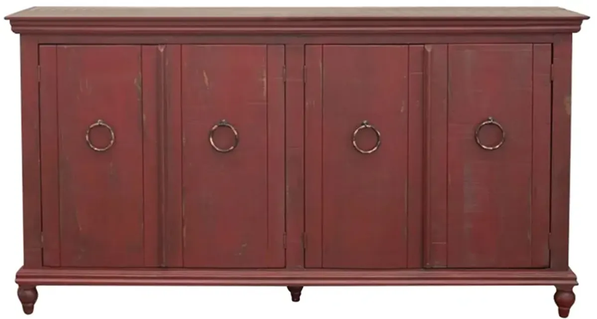 Capri Accent Console in Red by International Furniture Direct