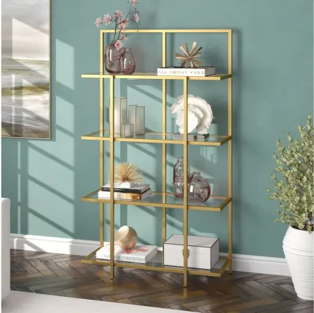 Bella Bookcase in Brass by Hudson & Canal