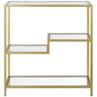 Carli 36" Tall Bookcase in Gold by Hudson & Canal
