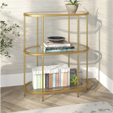 Cassie Bookcase in Brass by Hudson & Canal