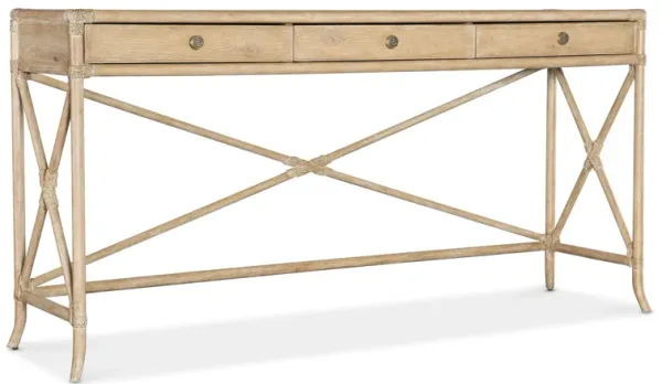 Retreat Pole Rattan Console