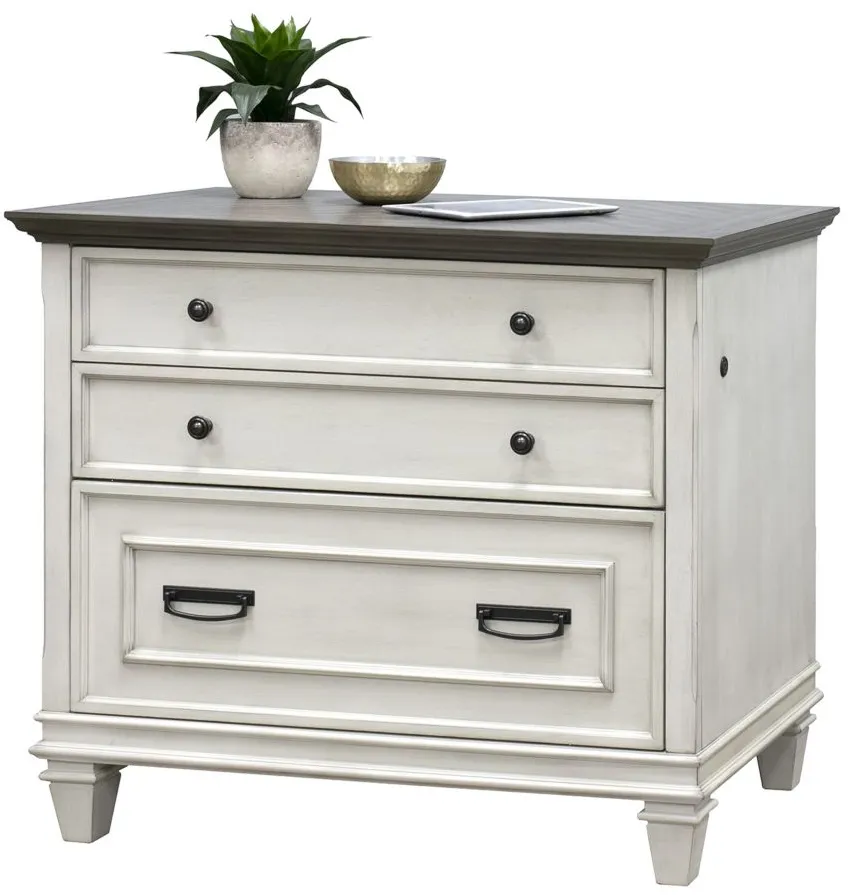 Hartford Lateral File in White/Gray by Martin Furniture