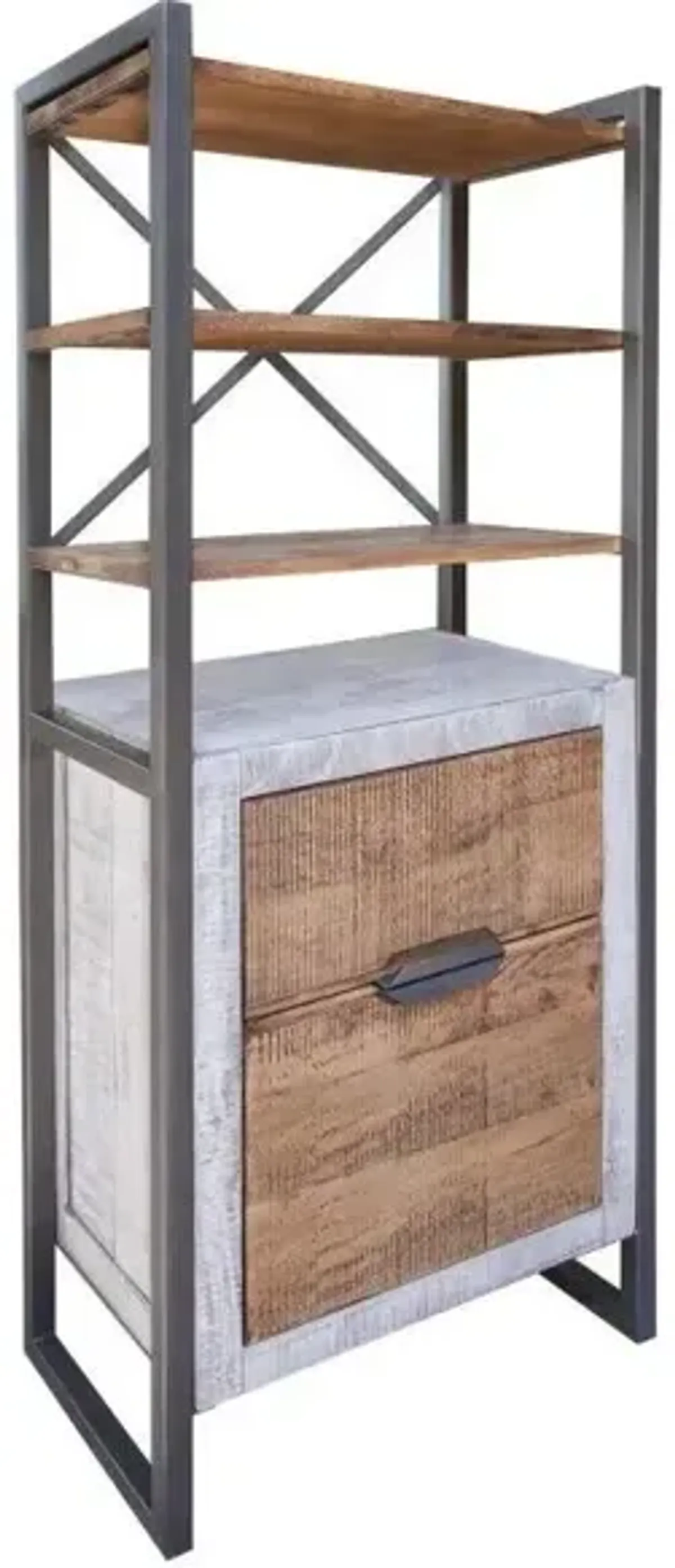 Mita Bookcase in Brown/Gray by International Furniture Direct