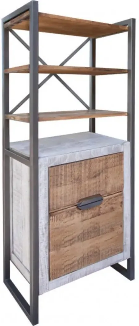 Mita Bookcase in Brown/Gray by International Furniture Direct