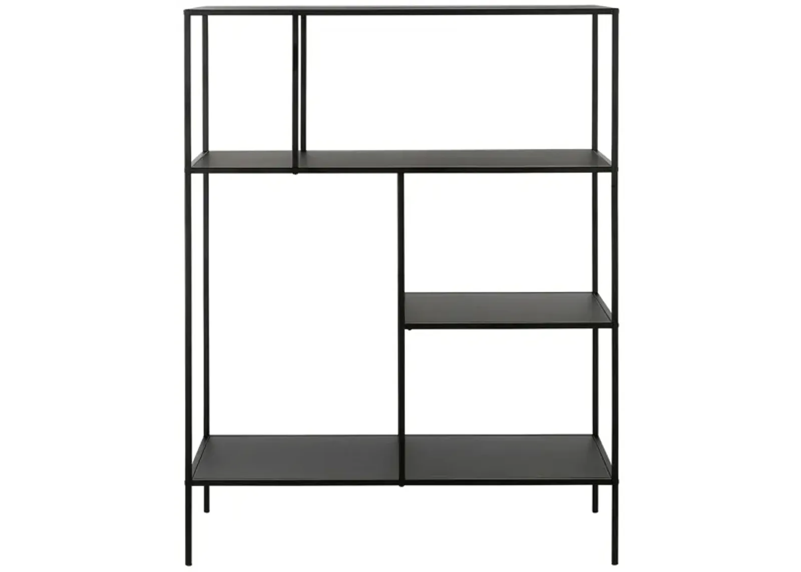 Zinnia 48" Tall Bookcase in Blackened Bronze by Hudson & Canal